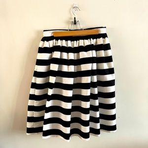 Partyskirts by SKOT knee-length skirt, black/white stripe